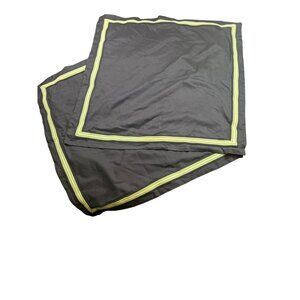 Nautica Navy & Green Pillow Sham Cover 27" X 27" 100% Cotton Button Closure